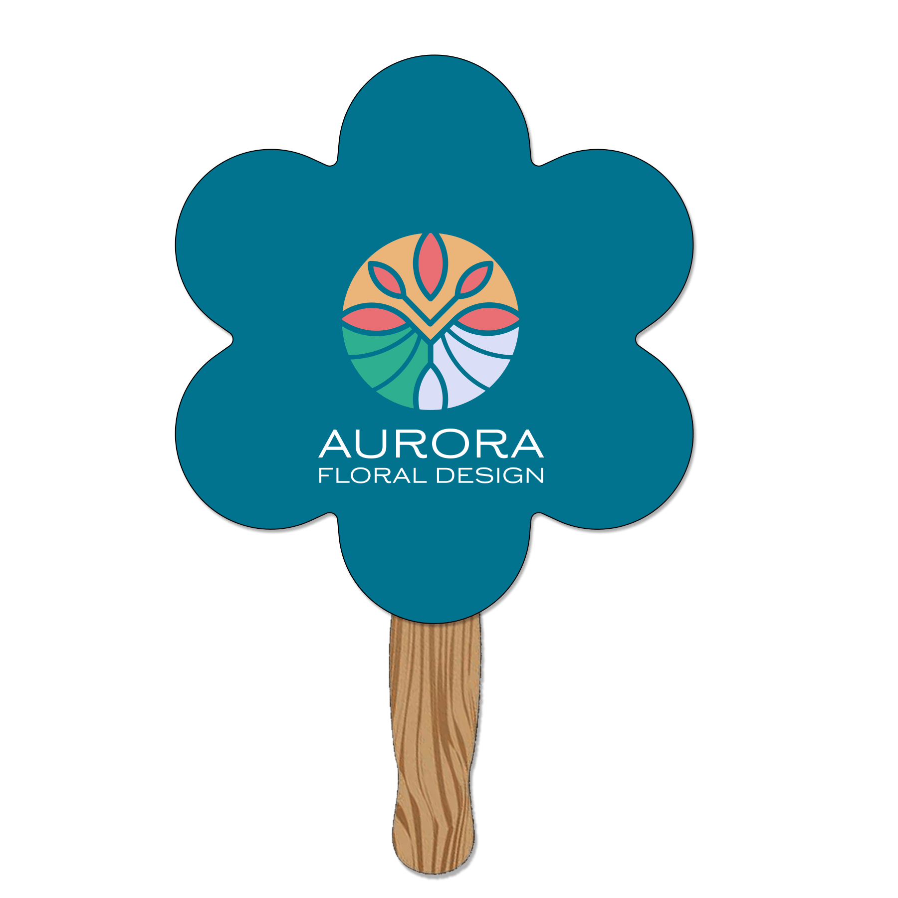 Hand Held Paper Fan - Flower                                          